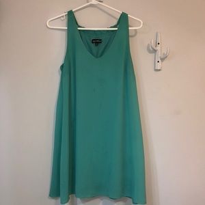 Green sleeveless shift dress S